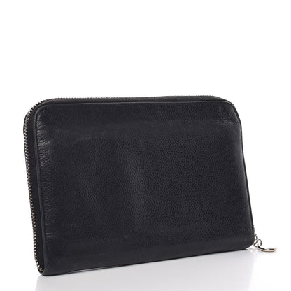 Chanel Caviar CC Timeless Large Zip Around Wallet Black 3 of 18