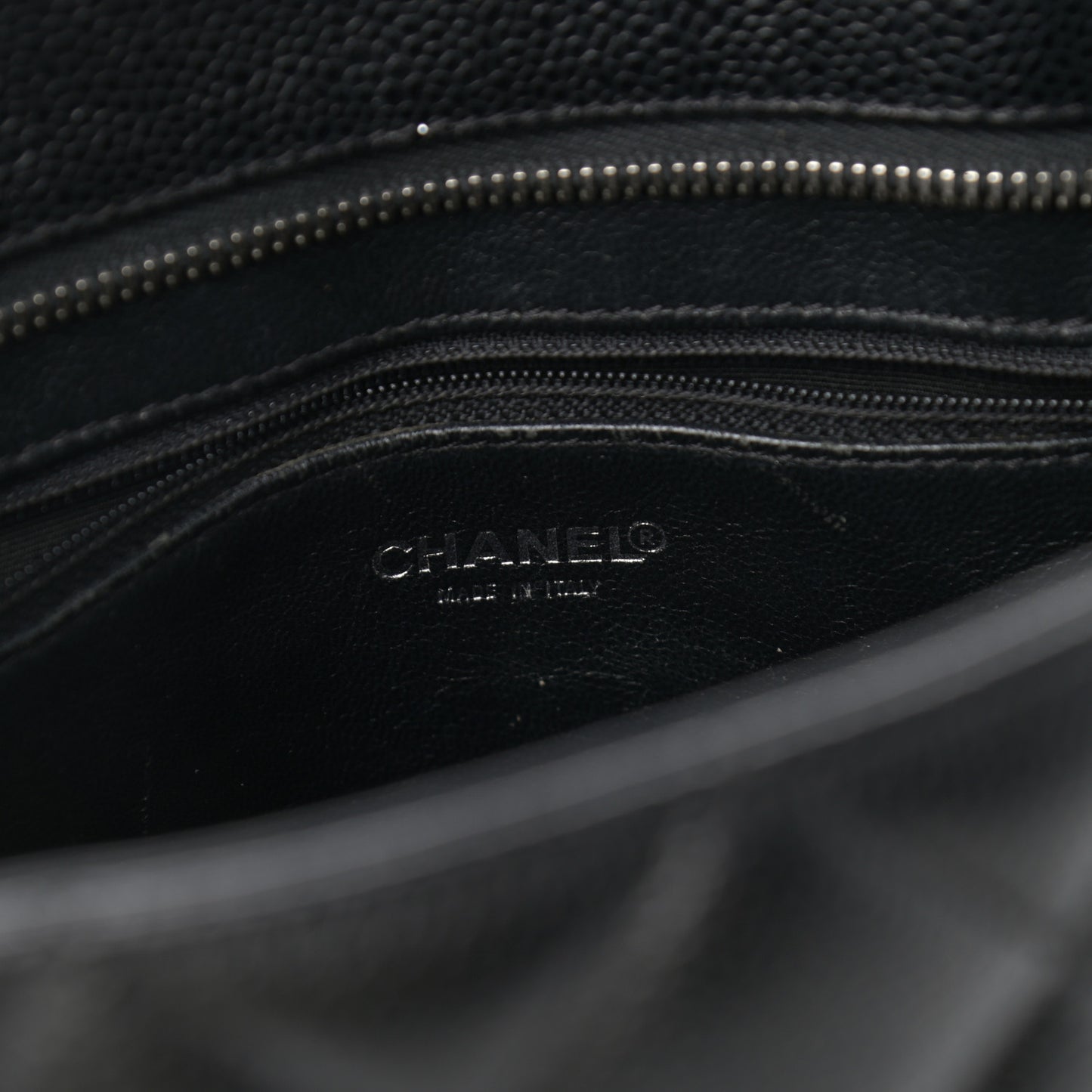 Caviar Quilted Medallion Tote Black