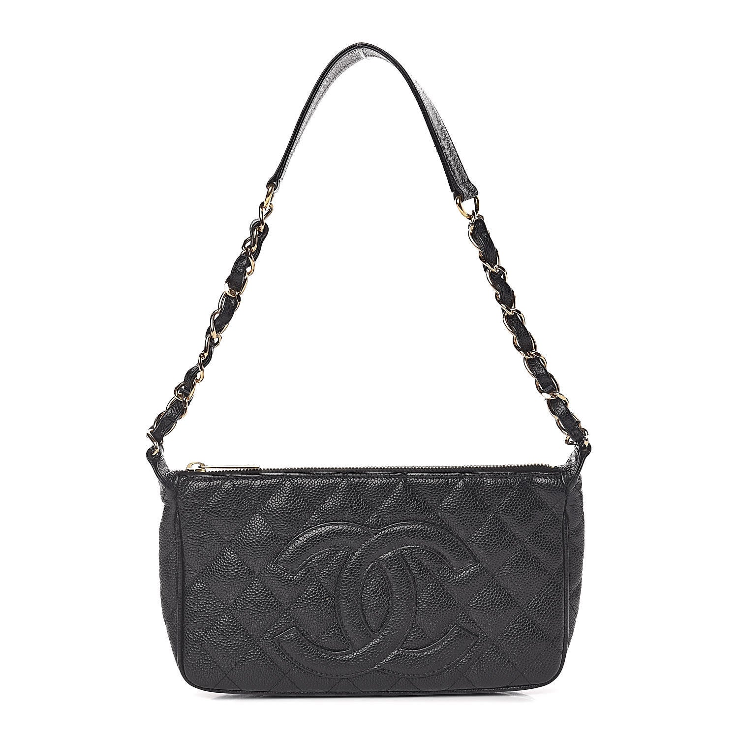 Chanel Caviar Quilted CC Shoulder Bag Black 1 of 17
