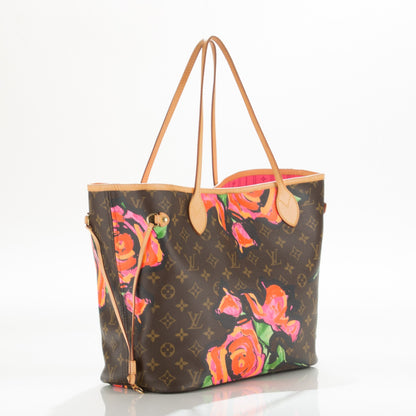 Louis Vuitton Monogram Roses Neverfull MM 3 of 16