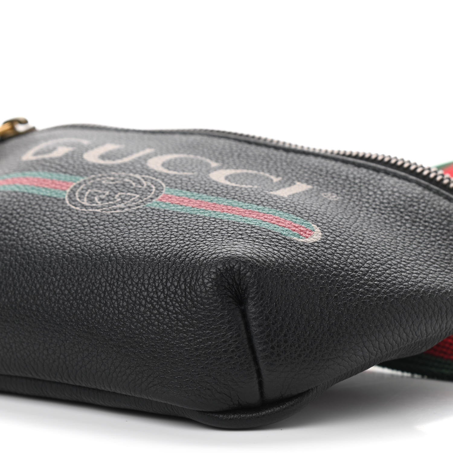 Gucci Grained Calfskin Small Logo Belt Bag Black 10 of 10