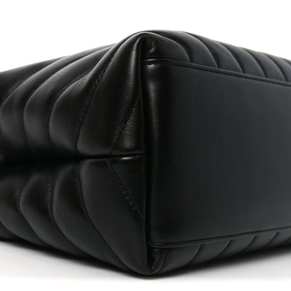 Saint Laurent Calfskin Y Quilted Monogram Medium Loulou Chain Satchel Black 9 of 10