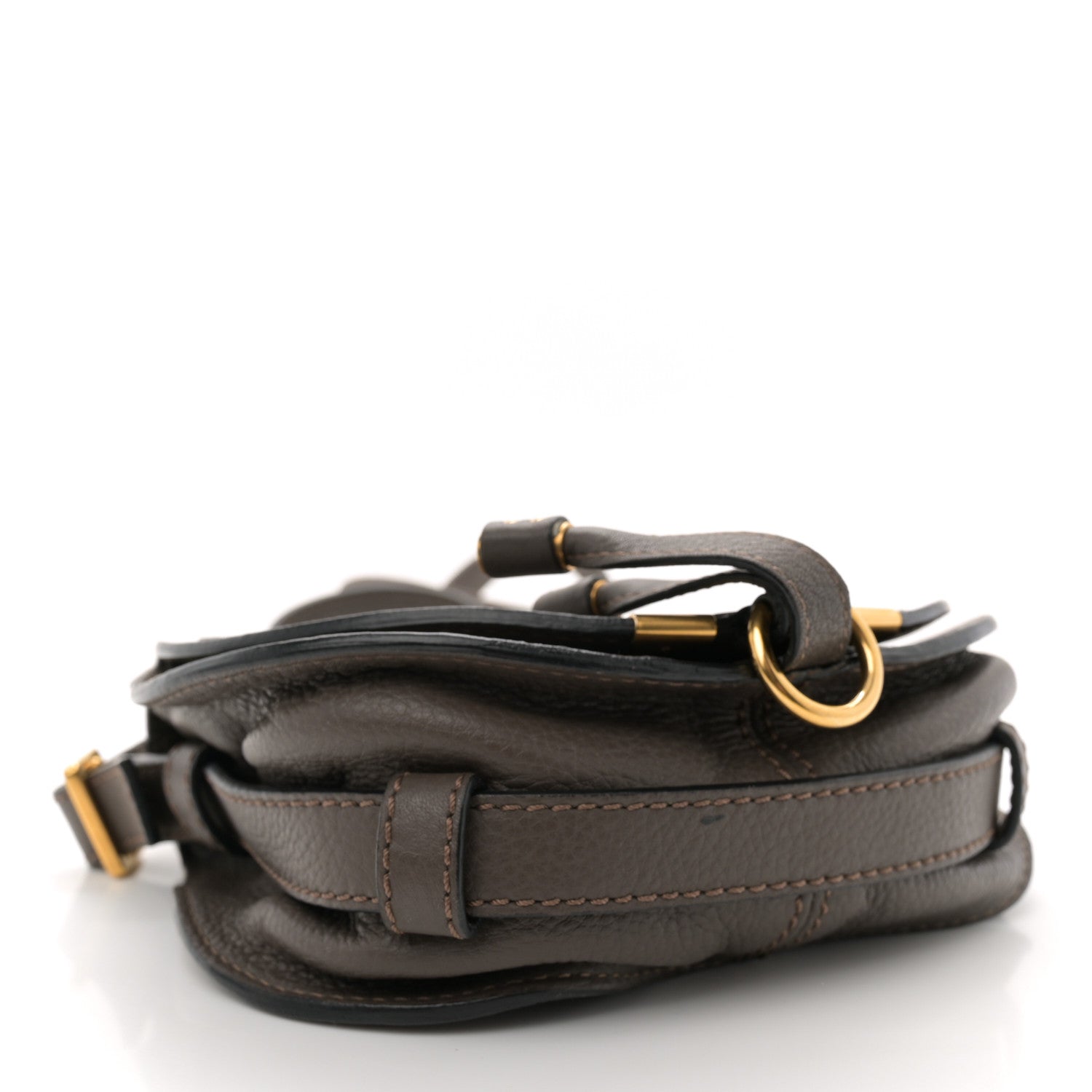 Chloe Calfskin Mini Marcie Round Crossbody Bag Cashmere Grey 4 of 11