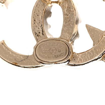 Chanel Crystal CC Starfall Earrings Gold 4 of 5