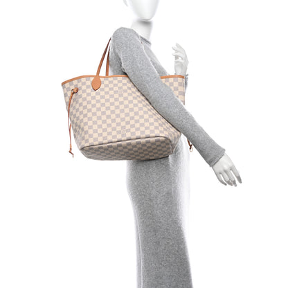 Louis Vuitton Damier Azur Neo Neverfull MM Rose Ballerine 2 of 10