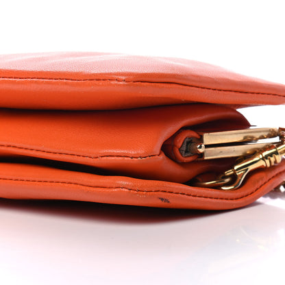 Dolce & Gabbana Vitello Frame Chain Wallet Orange 8 of 10