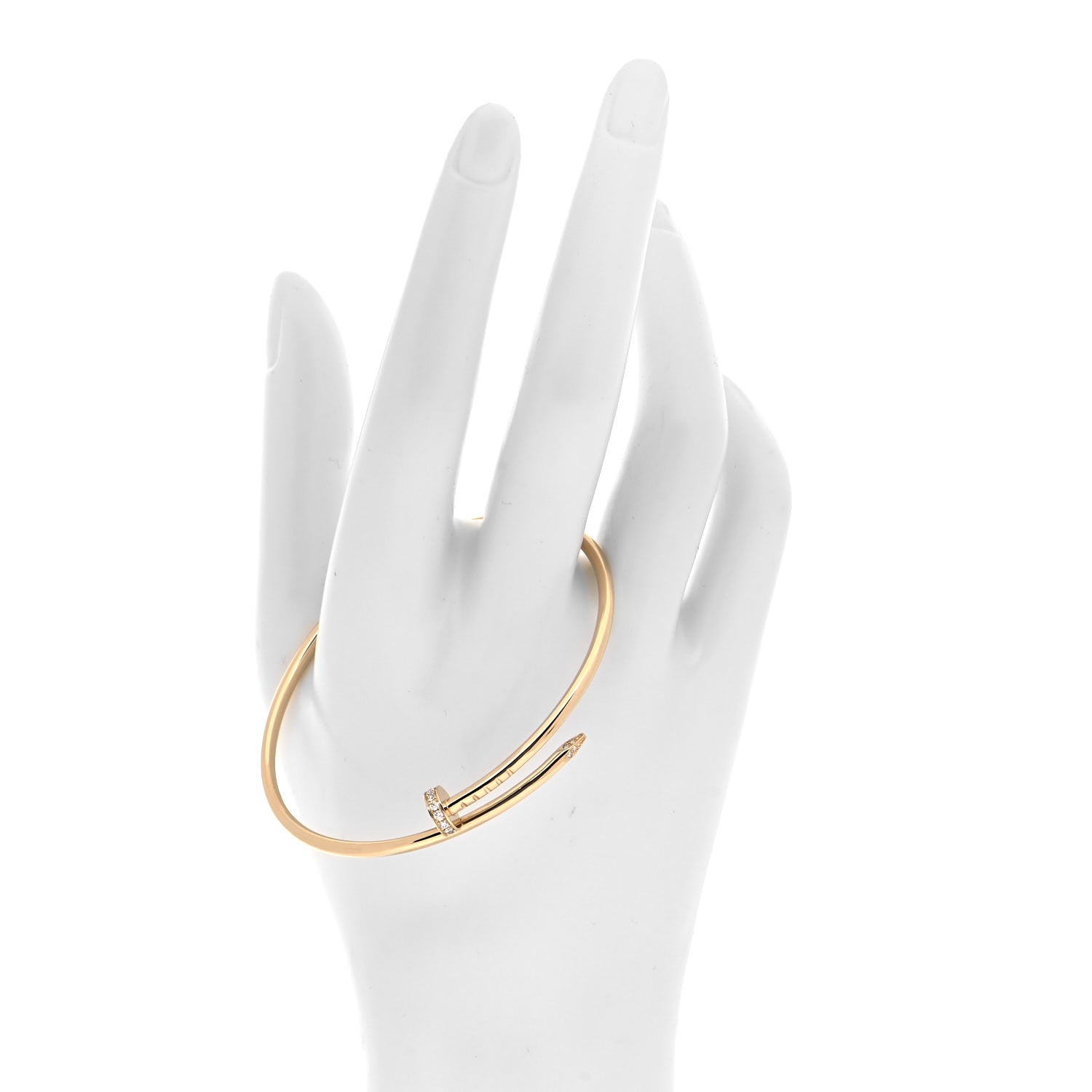 Cartier 18K Yellow Gold Diamond Small Juste Un Clou Bracelet 18 2 of 5