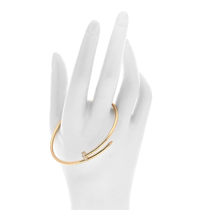Cartier 18K Yellow Gold Diamond Small Juste Un Clou Bracelet 18 2 of 5
