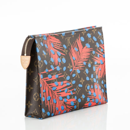 Louis Vuitton Monogram Jungle Dots Toiletry Pouch 26 Coquelicot Denim 3 of 7