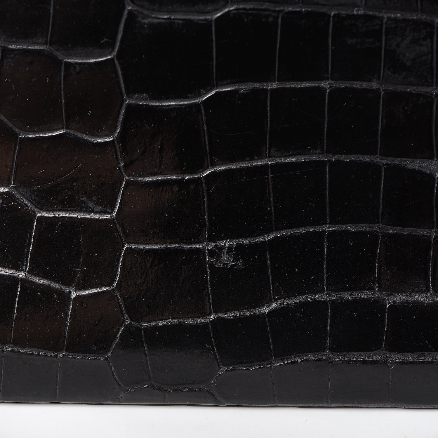 Hermes Shiny Porosus Crocodile Kelly Sellier 32 Black 19 of 28