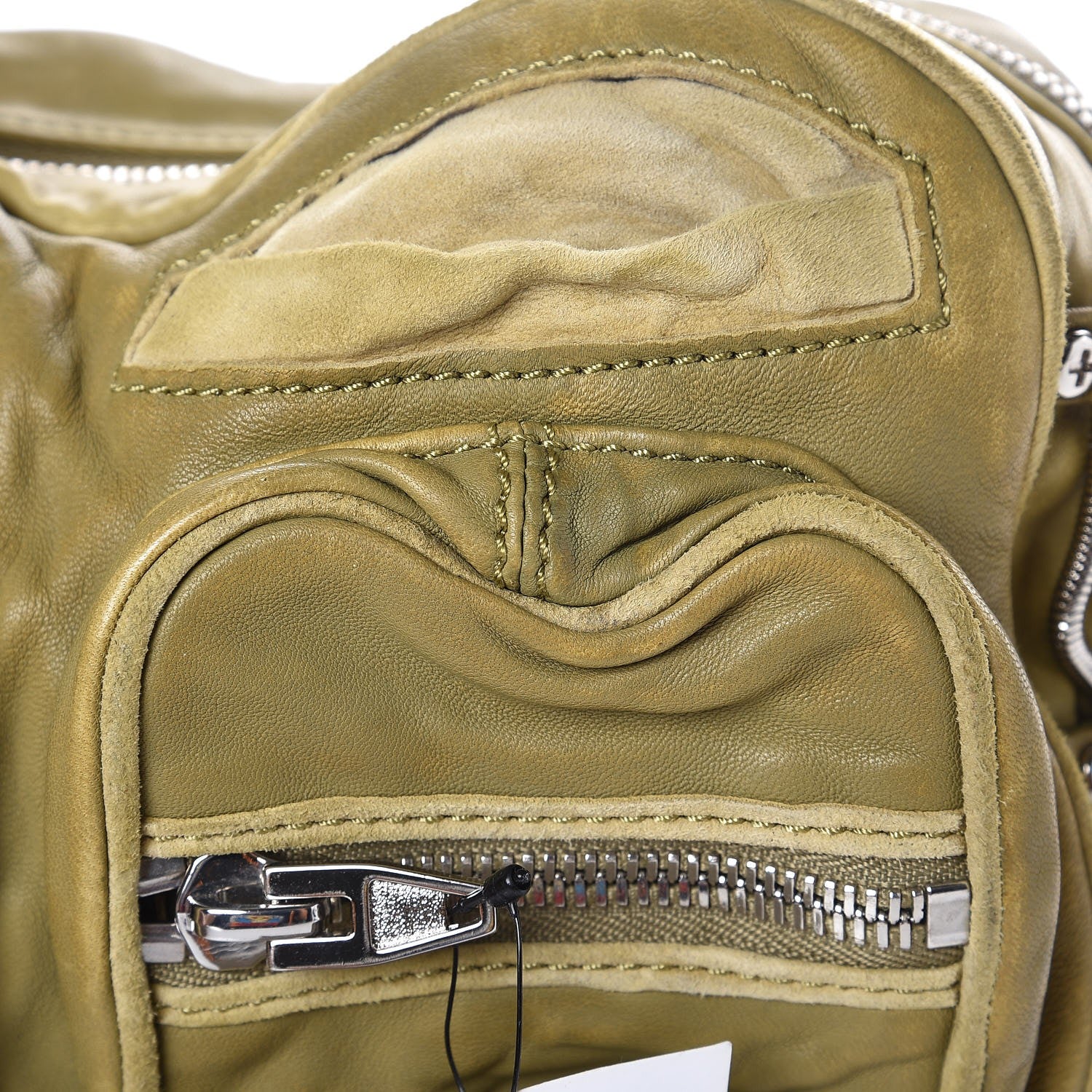 Alexander Wang Washed Lambskin Brenda Chain Shoulder Bag Chartreuse 10 of 13