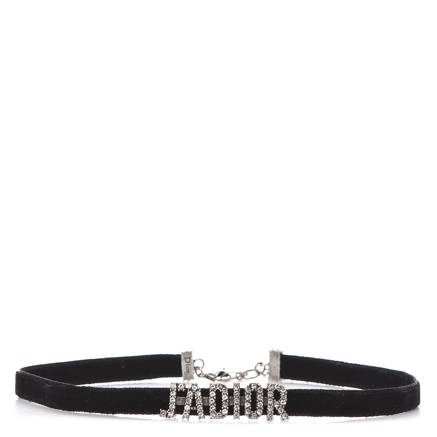 Christian Dior Velvet Crystal J’Adior Choker Necklace Black 1 of 6