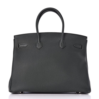 Hermes Togo Horseshoe Birkin 35 Vert Cypress Anemone 4 of 33
