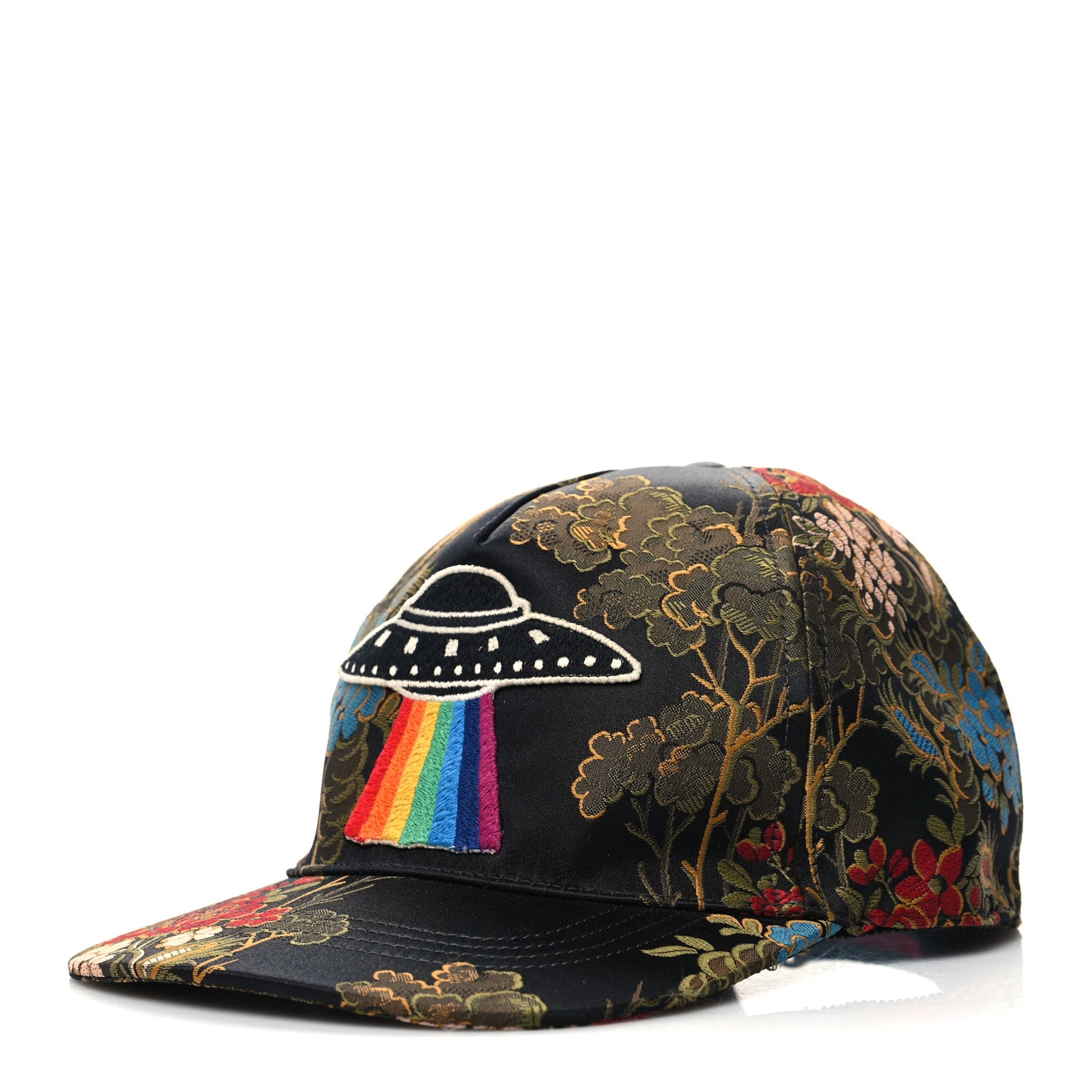 Gucci Canvas Floral UFO Baseball Hat 58 M Black 1 of 9