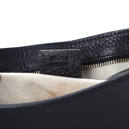 Gucci Pebbled Calfskin Medium Soho Flap Crossbody Black 9 of 10