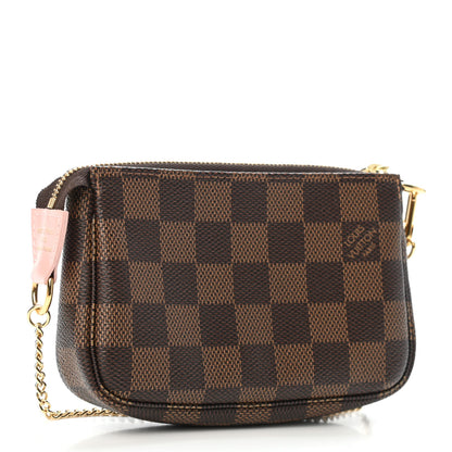 Louis Vuitton Damier Ebene 2020 Christmas Animation Big Wheel Mini Pochette Accessories Rose Ballerine 2 of 4