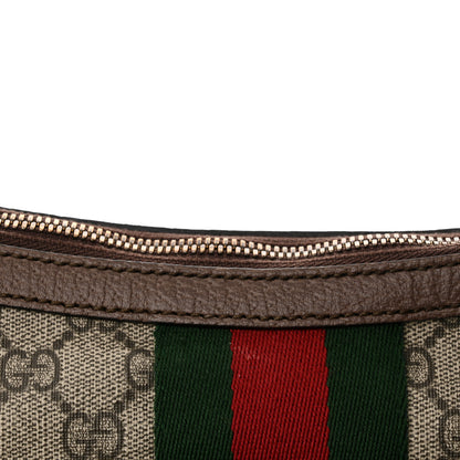 Gucci GG Supreme Monogram Web Small Ophidia Half Moon Hobo Brown 14 of 16