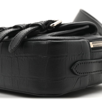Mulberry x ACNE STUDIOS Calfskin Crocodile Embossed Mini Messenger Bag Black 9 of 9