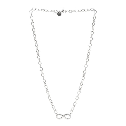 Tiffany Sterling Silver Narrow Infinity Link Necklace 3 of 8