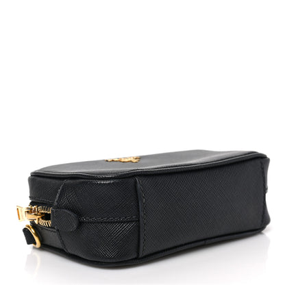 Prada Saffiano Mini Camera Crossbody Bag Black 4 of 8