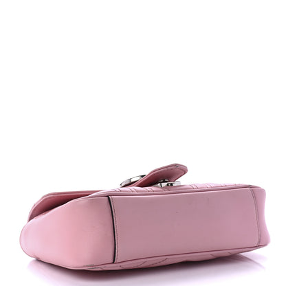 Gucci Calfskin Matelasse Mini GG Marmont Shoulder Bag Wild Rose 3 of 11