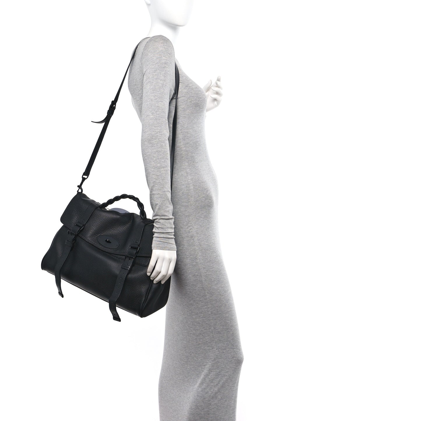 Heavy Grain Oversized Alexa Black