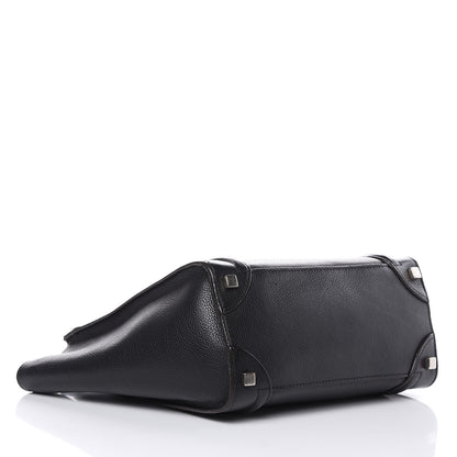 Celine Drummed Calfskin Micro Luggage Black 4 of 19