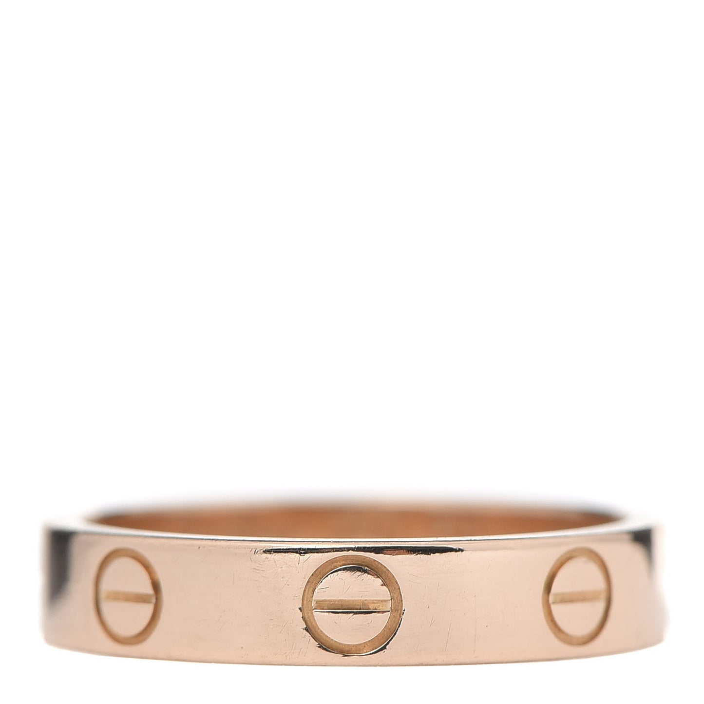 18K Pink Gold 3.5mm LOVE Wedding Band Ring 50 5.25