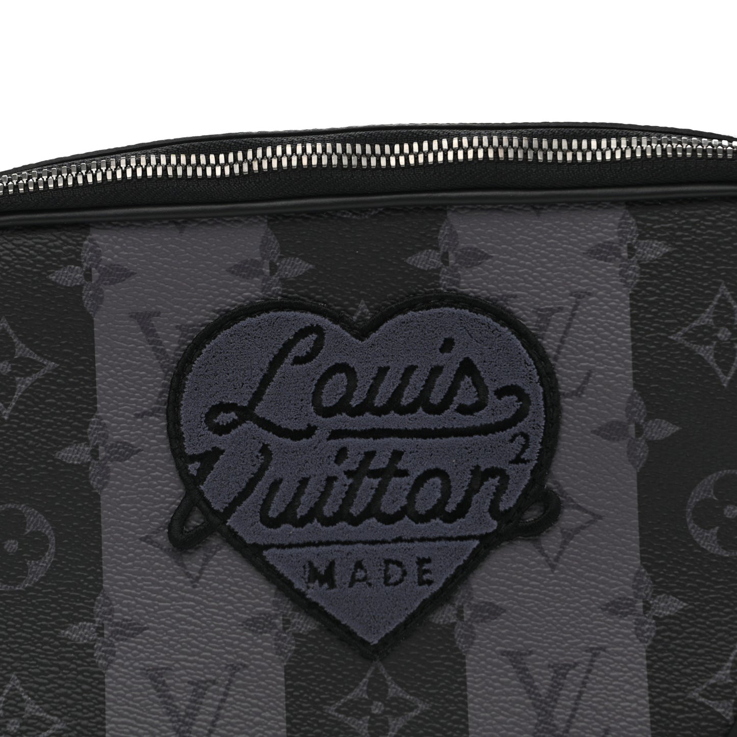 X NIGO Monogram Eclipse Stripes LV Heart Modular Sling Bag