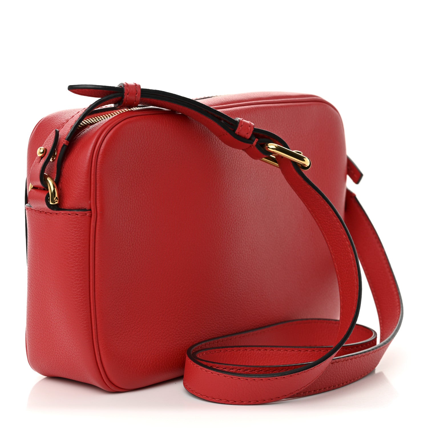 Versace Grained Calfskin Medusa Camera Bag Red 3 of 9