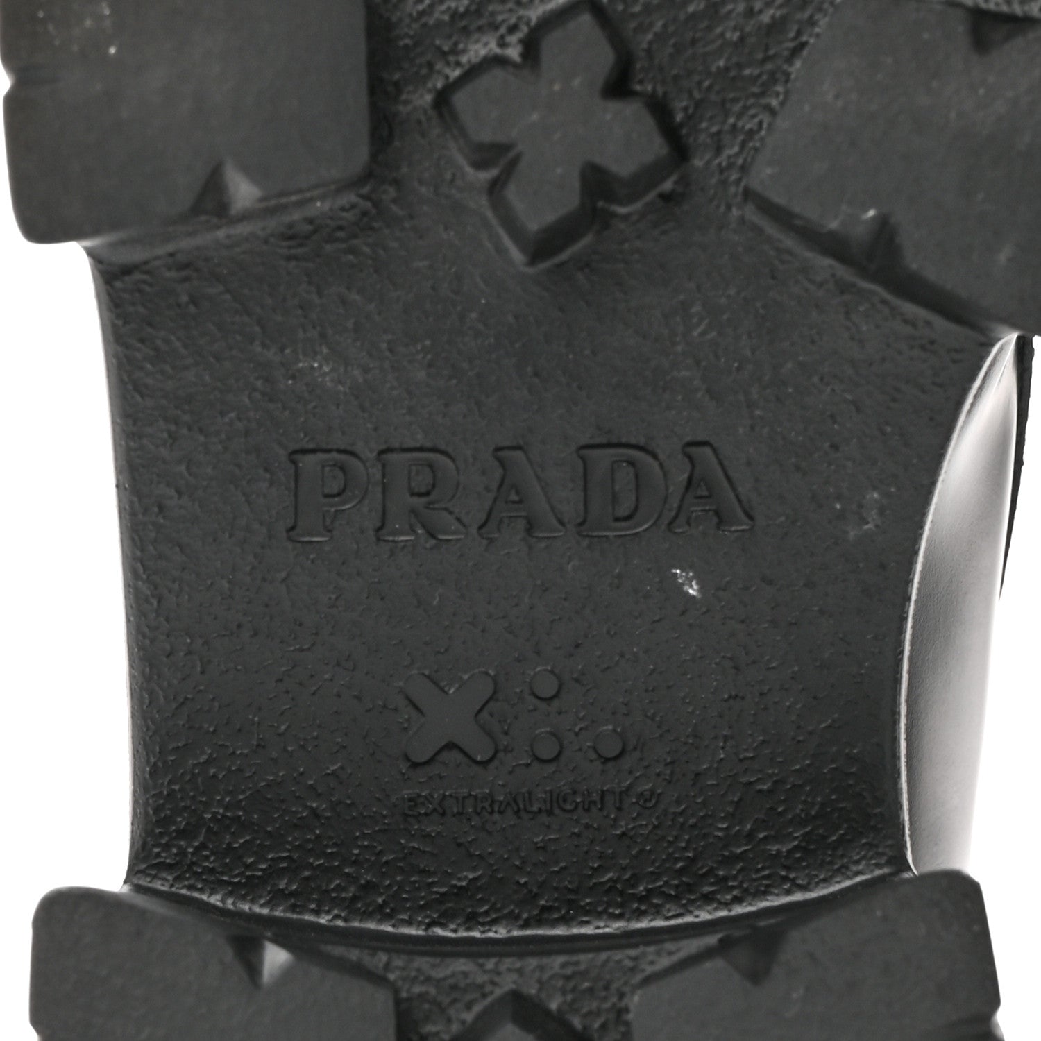 Prada Spazzolato Rois Metal Triangle Logo Monolith 55mm Loafers 39 Black 7 of 13