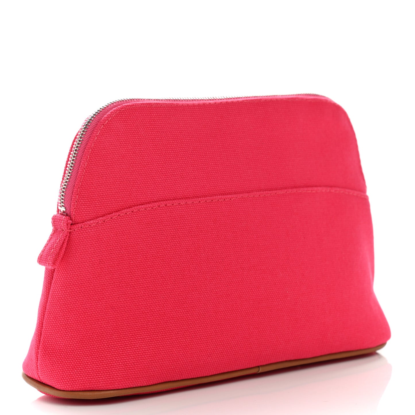 Cotton Canvas Mini Bolide Travel Cosmetic Pouch Hibiscus