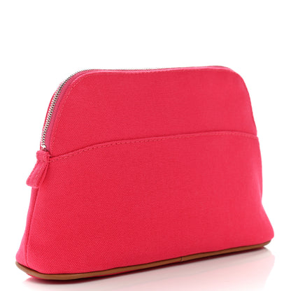 Hermes Cotton Canvas Mini Bolide Travel Cosmetic Pouch Hibiscus 3 of 7