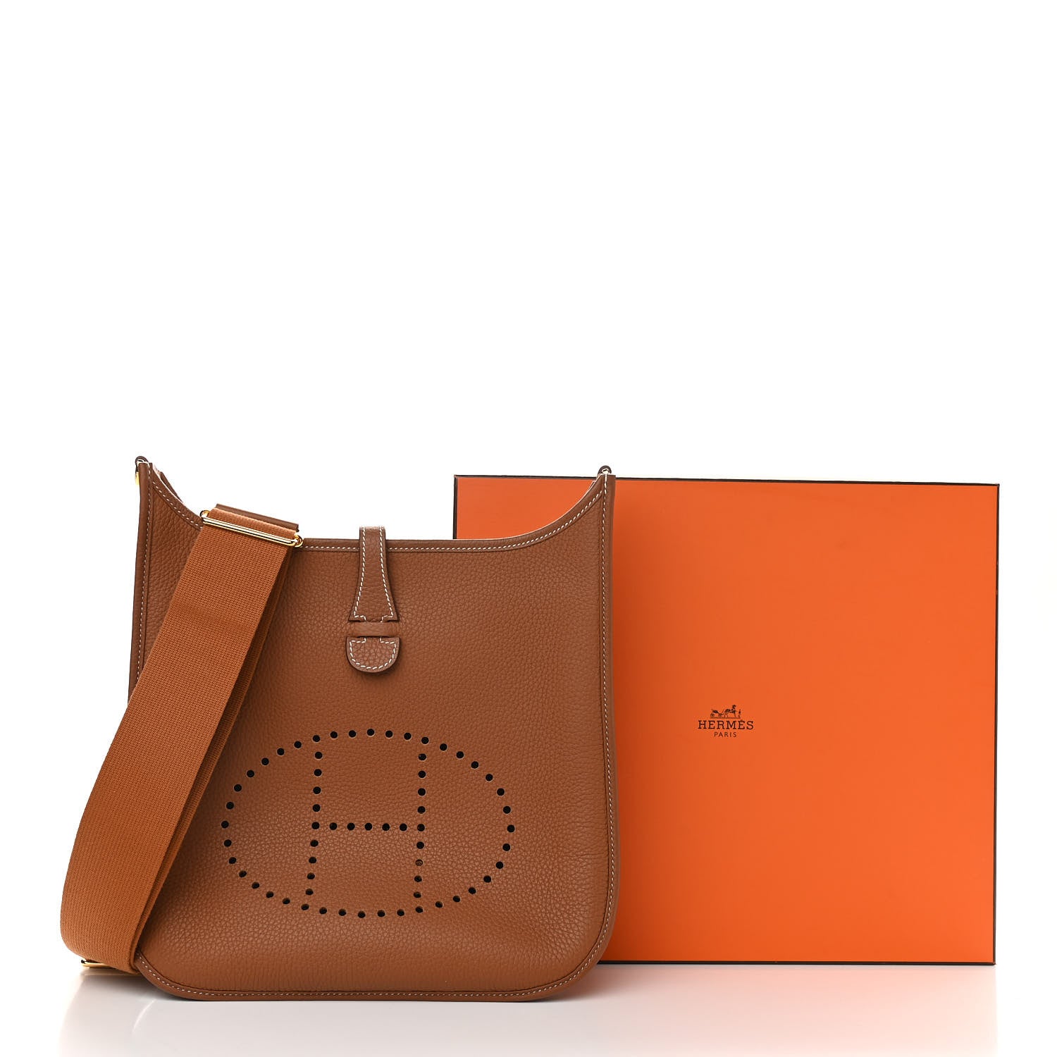 Hermes Taurillon Clemence Evelyne III PM Gold 11 of 11