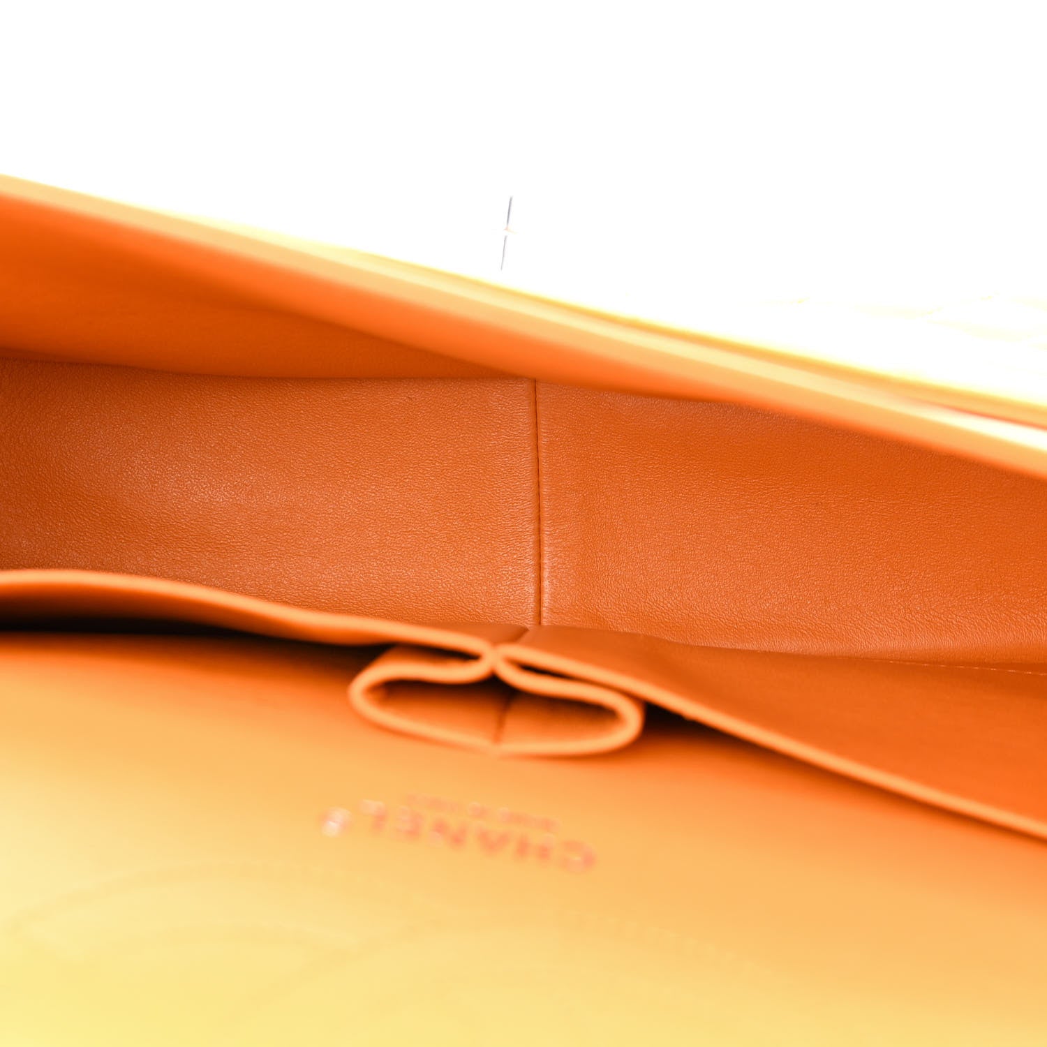 Chanel Patent Quilted Jumbo Double Flap Orange 5 of 16