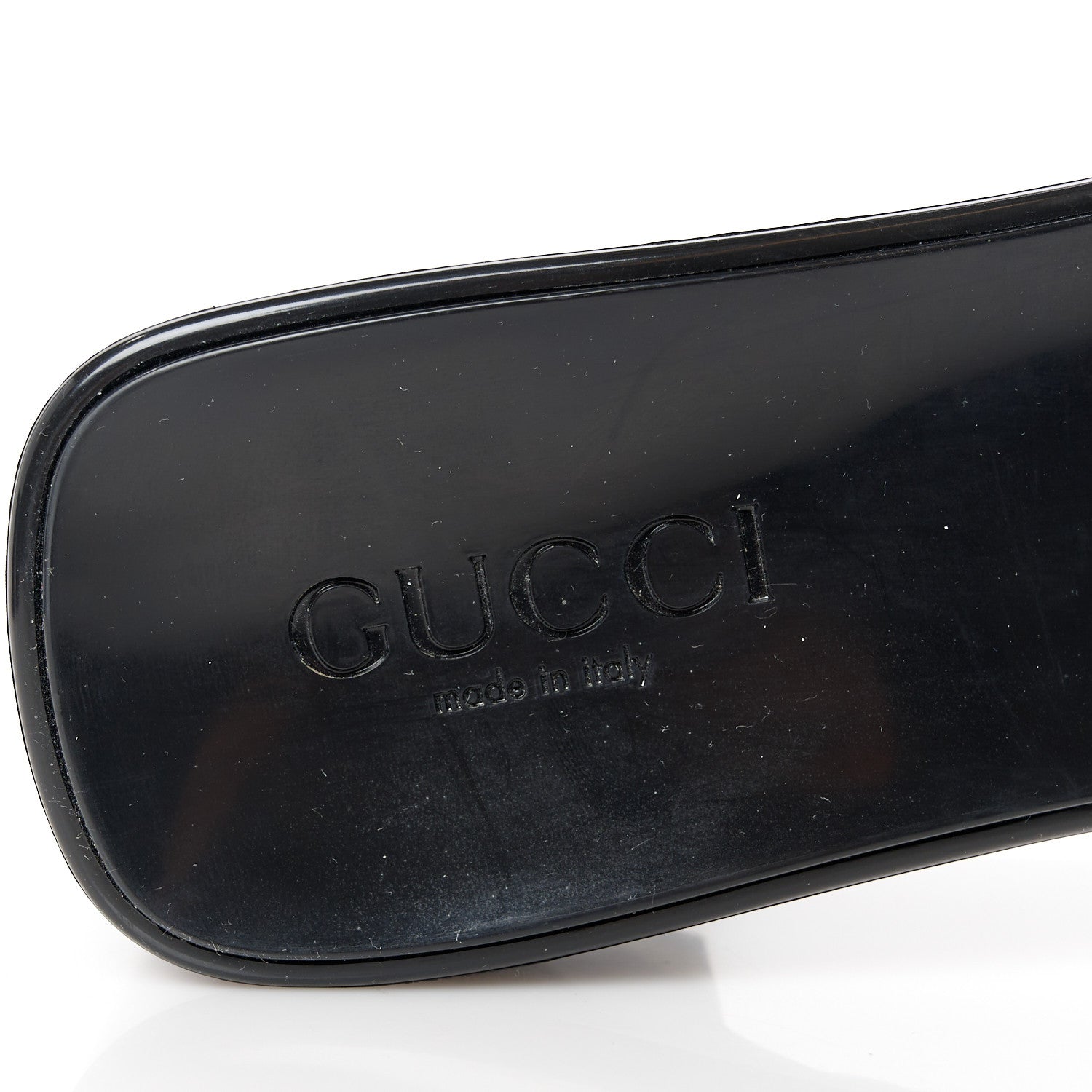 Gucci Rubber Gucci Logo Womens Platform 20/60mm Slide Sandals 38 Black 7 of 9