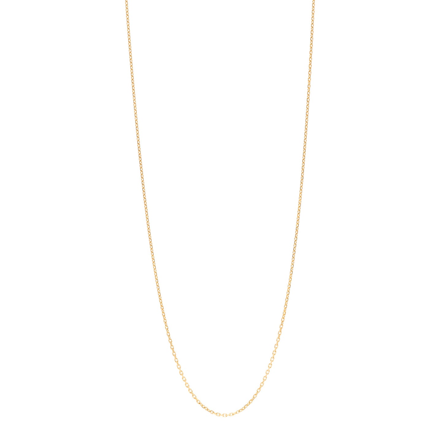 18K Yellow Gold Trace Chain Necklace 70cm