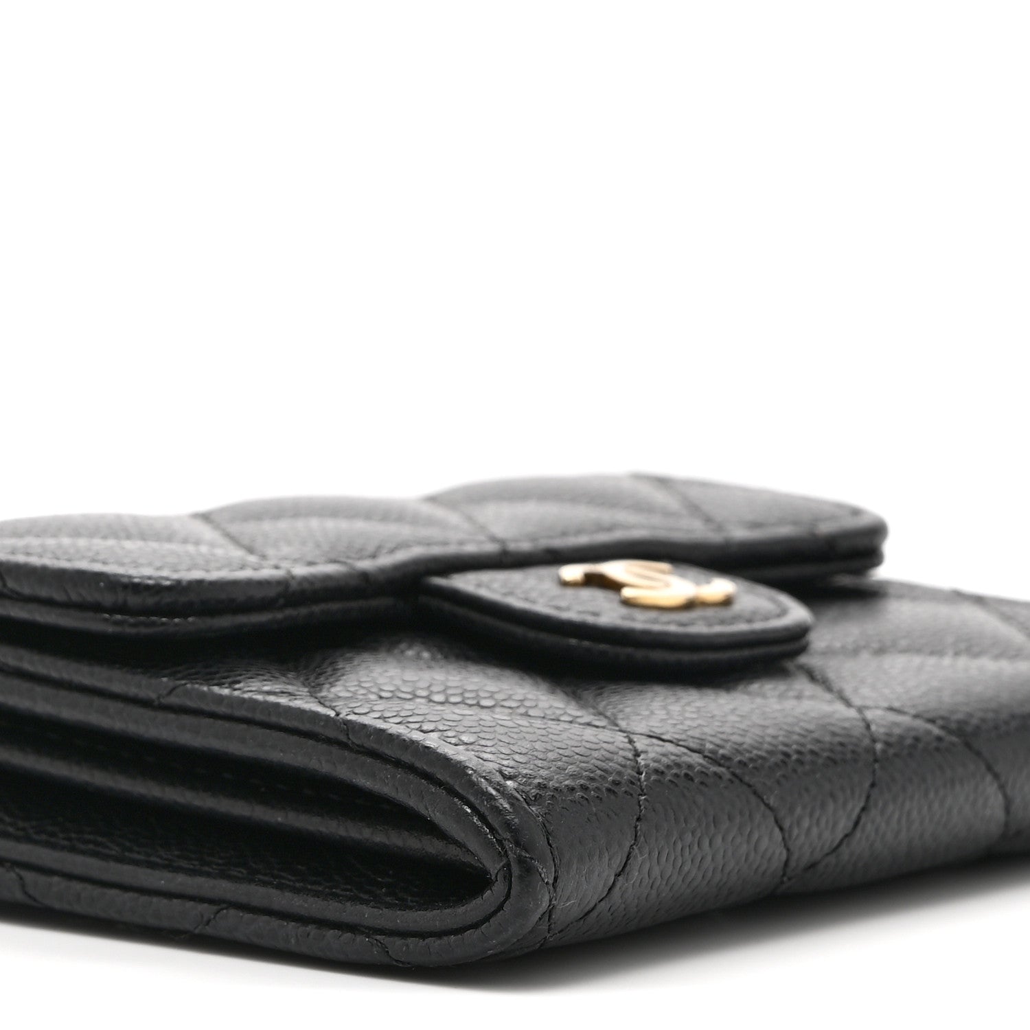 Chanel Caviar Quilted Flap Card Holder Wallet Black 9 of 10