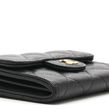 Chanel Caviar Quilted Flap Card Holder Wallet Black 9 of 10