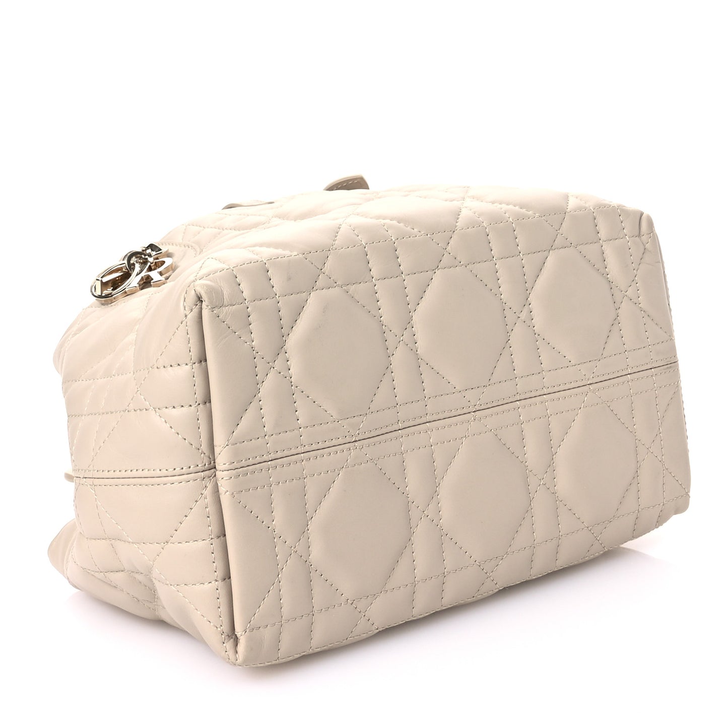 Calfskin Macrocannage Small Toujours Beige