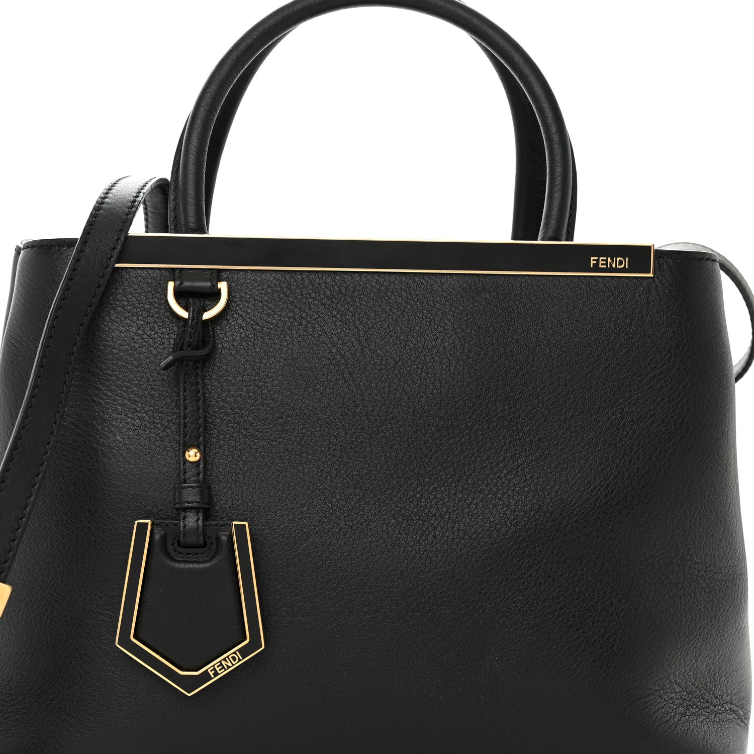 Fendi Vitello Elite Petite 2Jours Tote Black 7 of 11