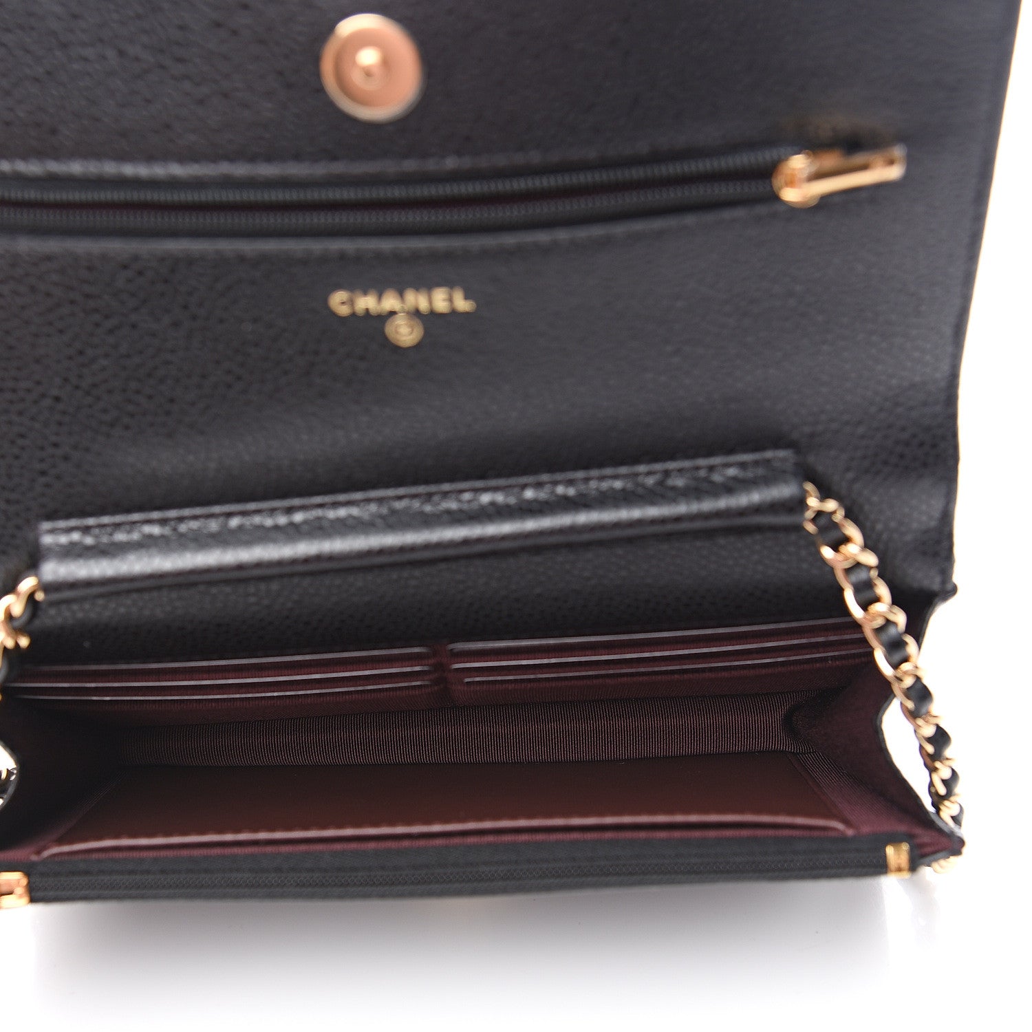 Chanel Caviar Quilted Wallet On Chain WOC Black 4 of 10