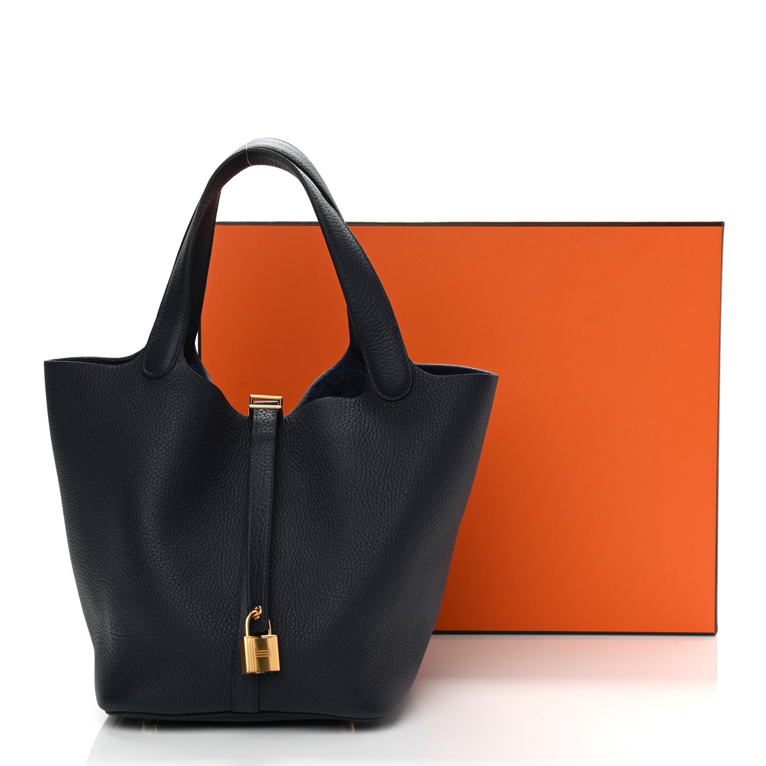 Hermes Taurillon Clemence Picotin Lock 22 MM Bleu Nuit 11 of 11