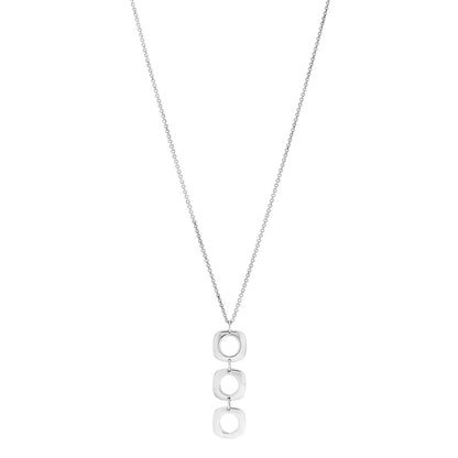Tiffany Sterling Silver Cushion Square Link Pendant Necklace 1 of 6