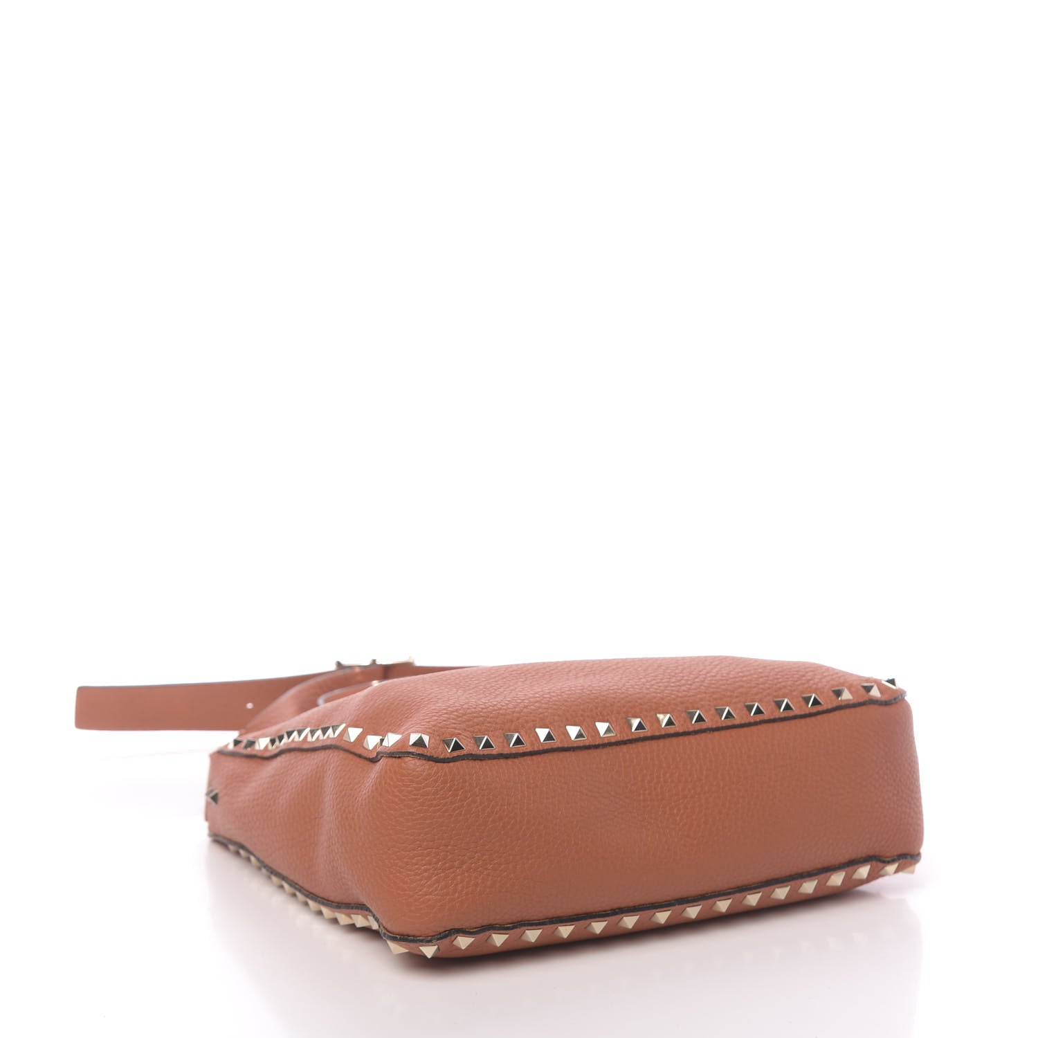 Valentino Garavani Pebbled Calfskin Small Rockstud Flip-Lock Messenger Bag Light Cuir 4 of 11