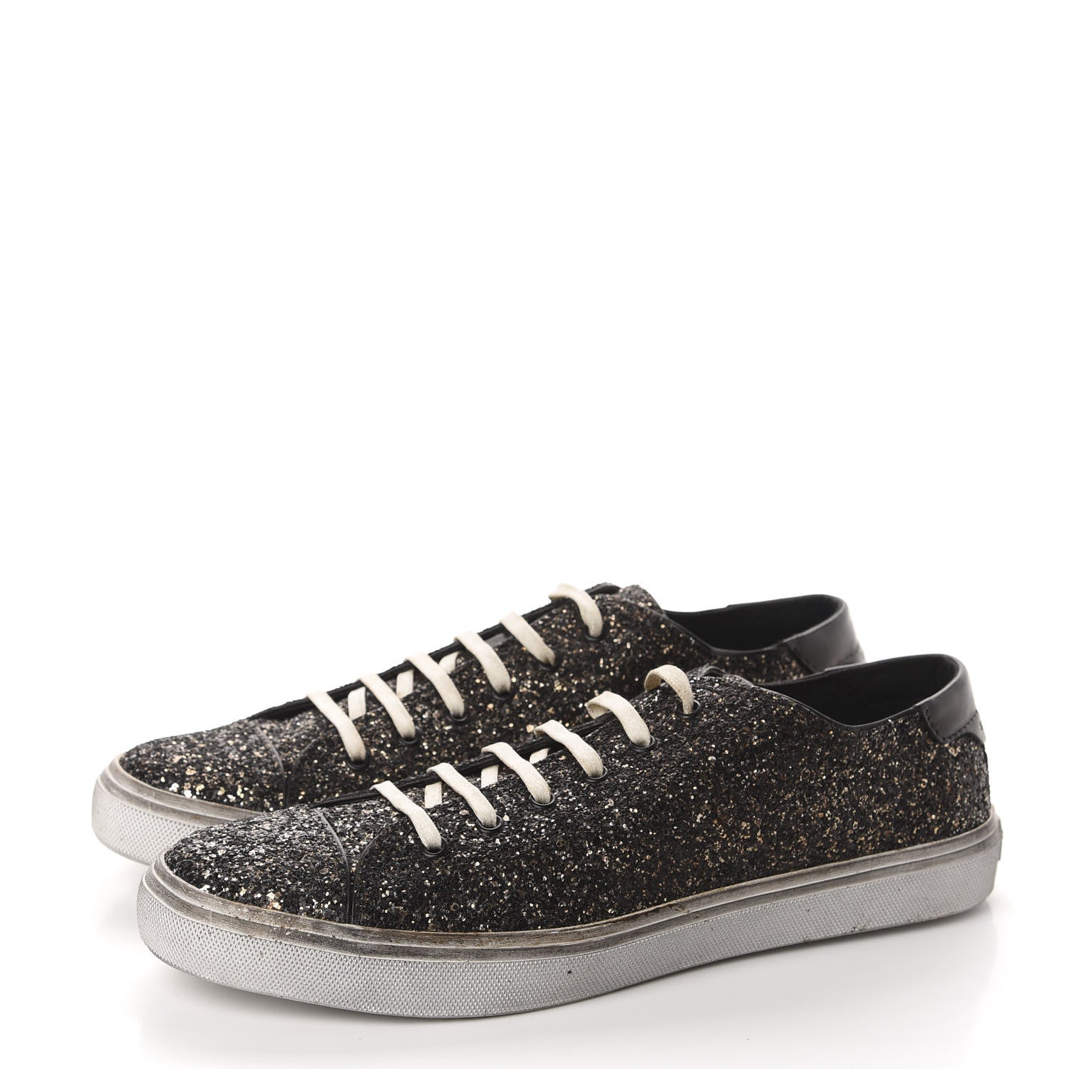 Saint Laurent Rubber Glitter Mens Bedford Low Top Sneakers 44 Multicolor 3 of 14