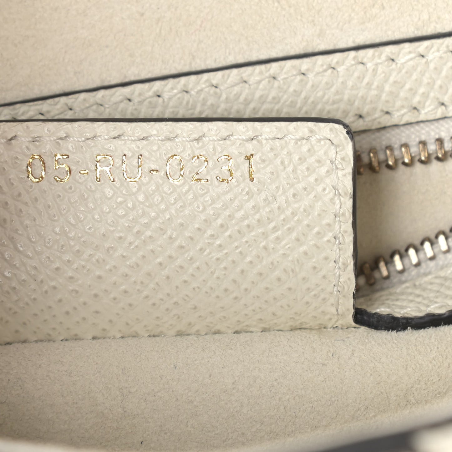 Grained Calfskin Saddle Bag White
