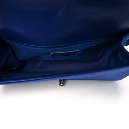 Chanel Velvet Quilted Medium Boy Flap Blue 5 of 21