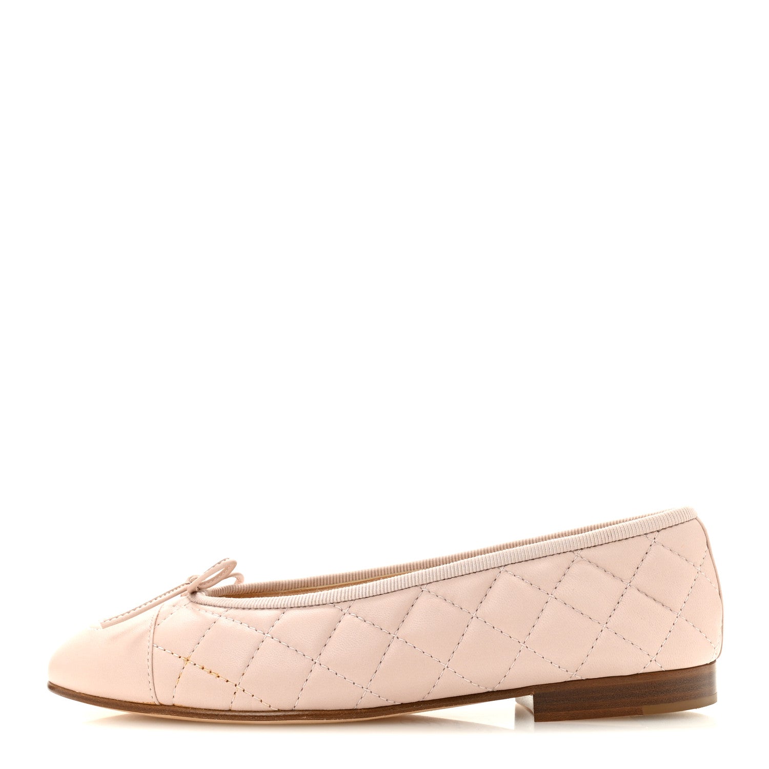 Chanel Lambskin Quilted CC Cap Toe Ballerina Flats 36 Light Pink 1 of 9