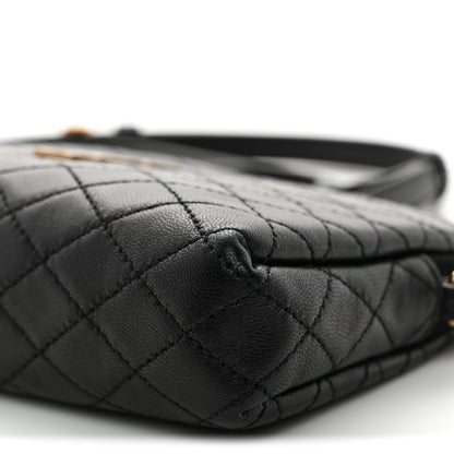 Saint Laurent Lambskin Quilted Gaby Zipped Pouch Black 10 of 10